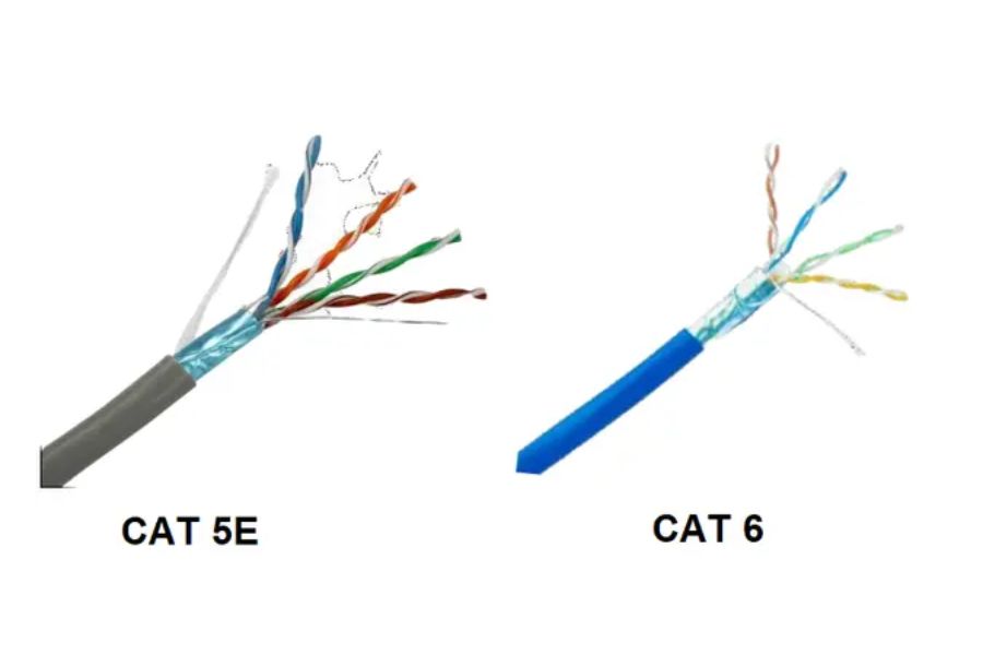 Cáp mạng Cat6 và Cat5e trong hệ thống mạng
